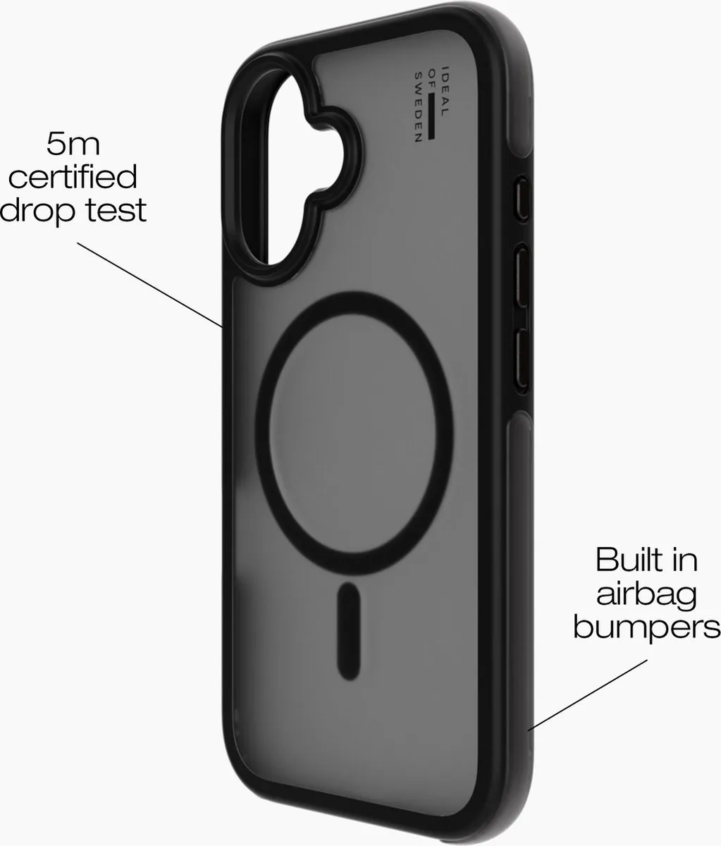 iDeal of Sweden Bumper Case MagSafe iPhone 16 - Zwart - IDBPCMS-I2461-01 - afbeelding 6 van 6