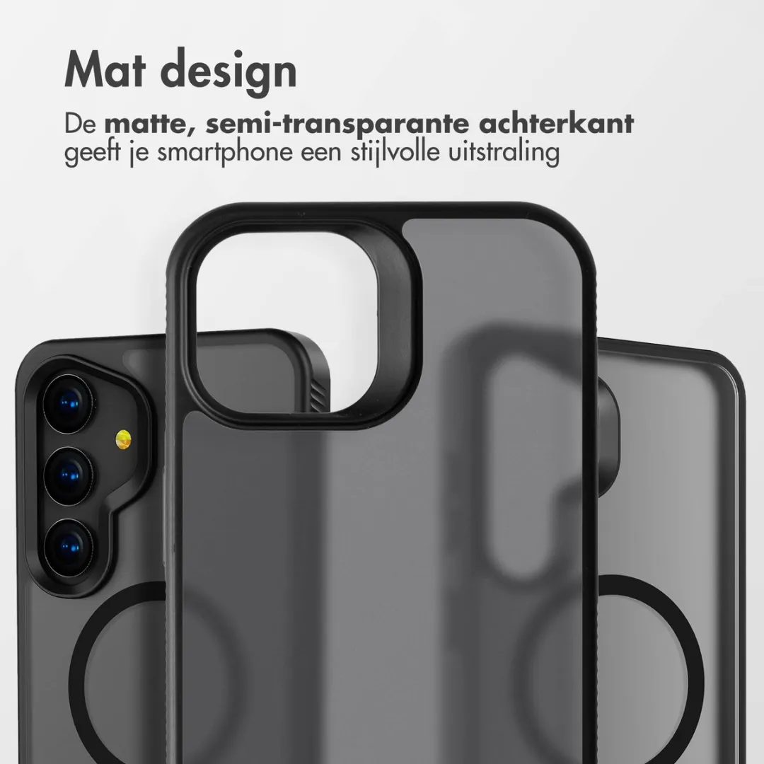 Accezz Hoesje Samsung Galaxy S24 Plus Frosted Zwart - MagSafe