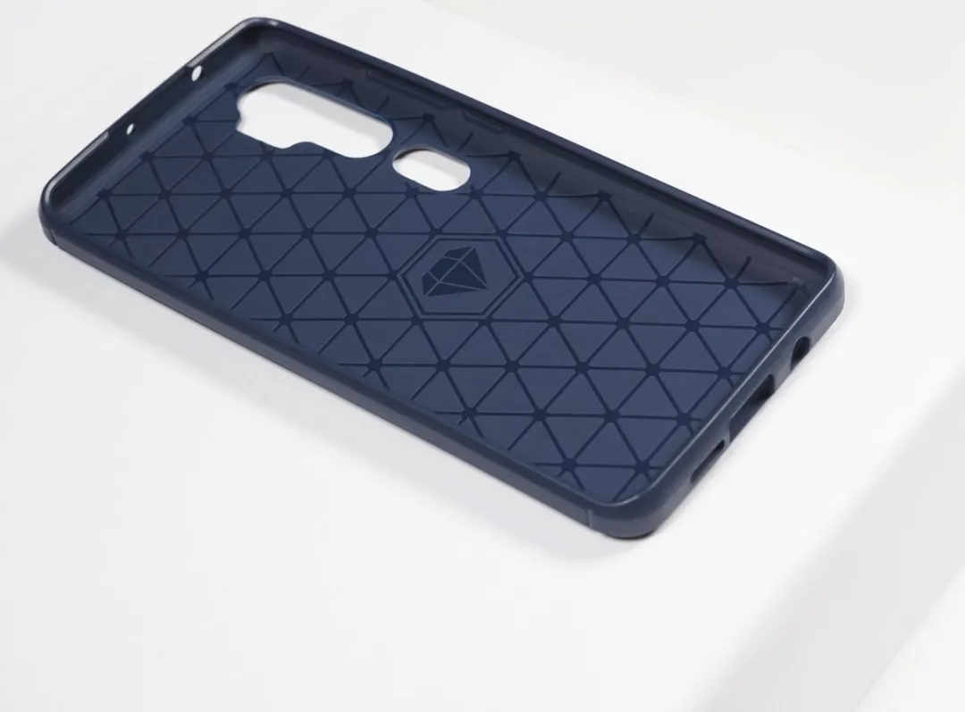 BMAX Carbon Hoesje BMAX984581 - Xiaomi Mi Note 10 Pro - Blauw