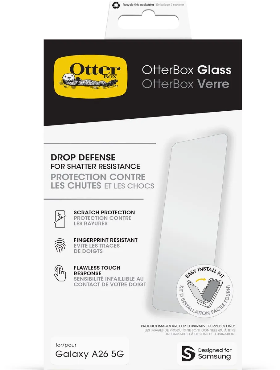 OtterBox Glass Screenprotector Samsung Galaxy A26 - Transparant