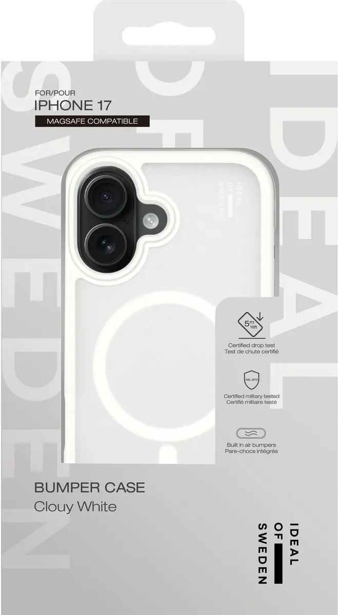iDeal of Sweden Bumper Case iPhone 17 - Cloudy White - IDBPCMS-I2561-517