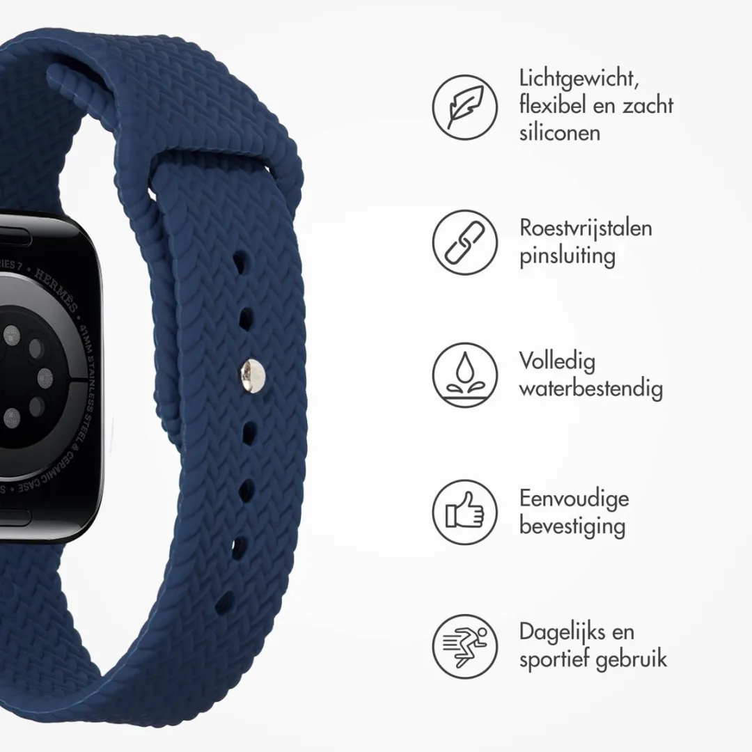 Imoshion Siliconen Bandje Apple Watch 44-49mm - Donkerblauw