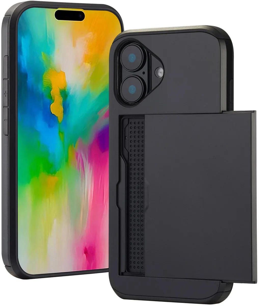 Imoshion iPhone 16 Hoesje met Pasjeshouder - Zwart