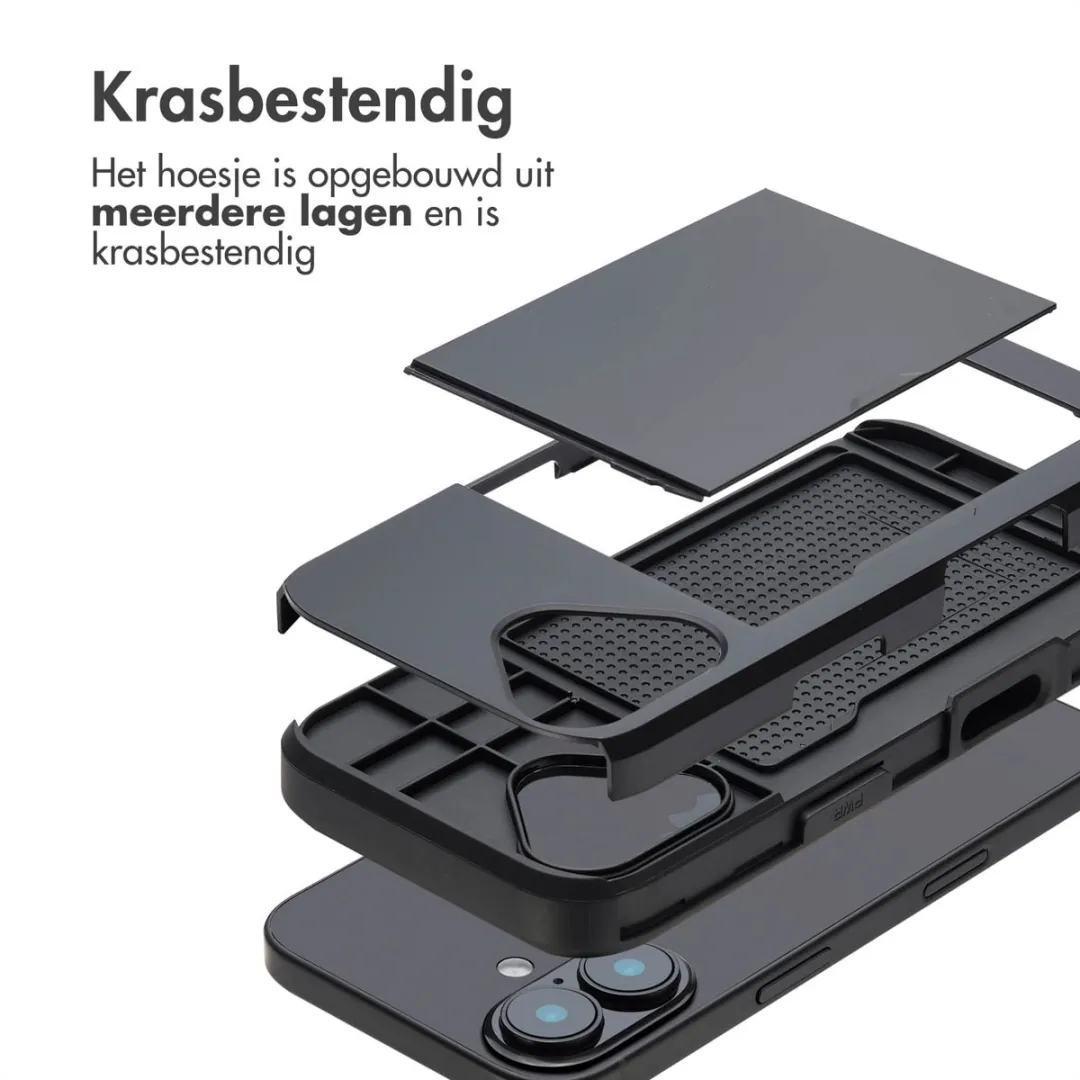 Imoshion iPhone 16 Hoesje met Pasjeshouder - Zwart
