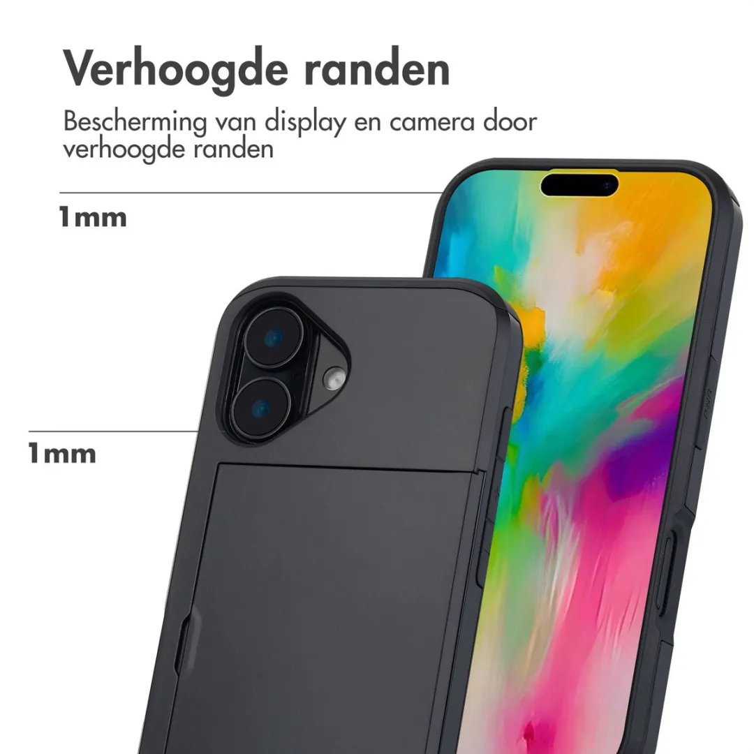 Imoshion iPhone 16 Hoesje met Pasjeshouder - Zwart