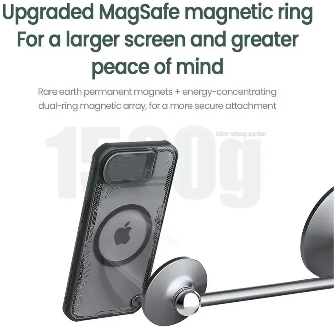Nillkin Iceblade Prop Magnetische Hoes iPhone 16E Lensbeschermer - Zwart