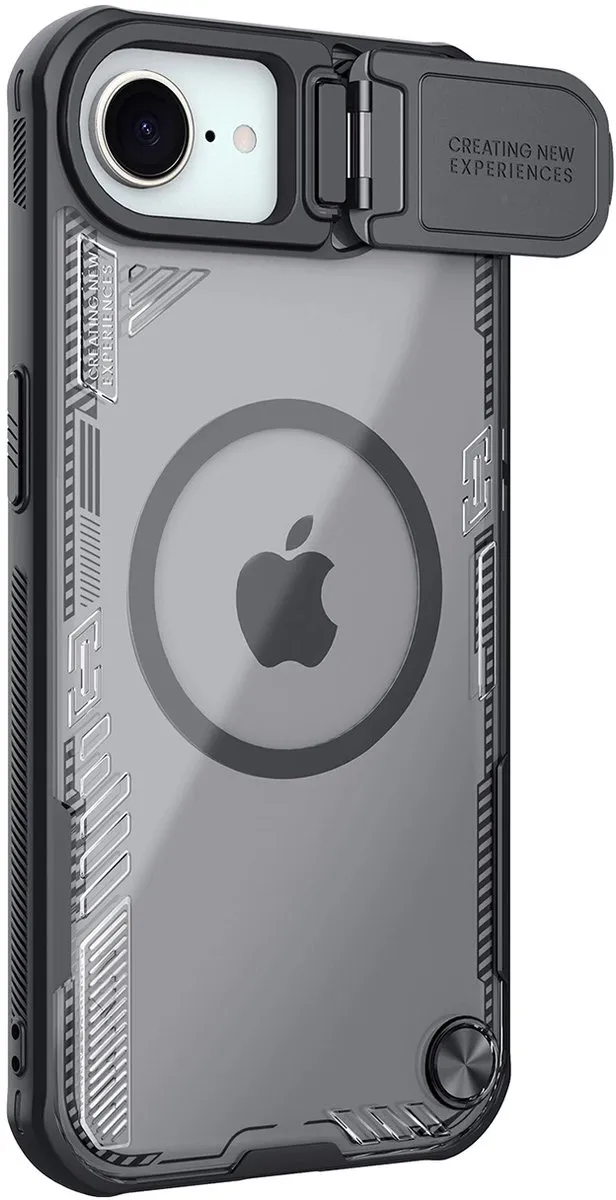 Nillkin Iceblade Prop Magnetische Hoes iPhone 16E Lensbeschermer - Zwart