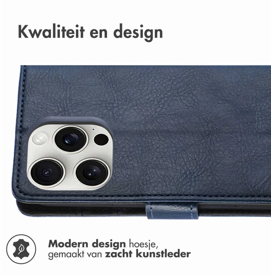 Imoshion Hoesje Apple iPhone 16 Pro 3 Pasjes - Donkerblauw