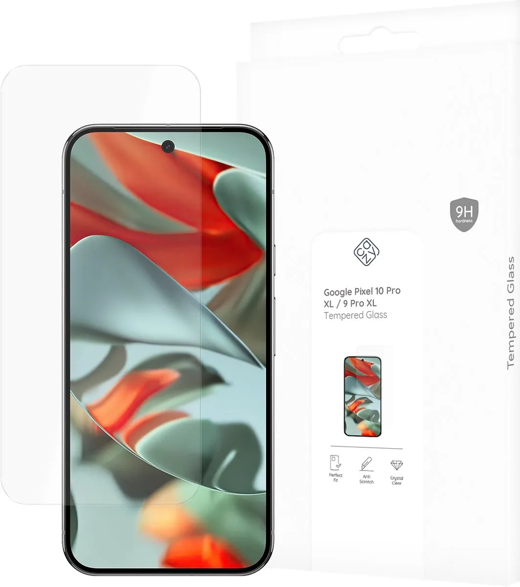 Just in Case Cazy Screenprotector Google Pixel 10/9 Pro XL - Gehard Glas - afbeelding 6 van 6