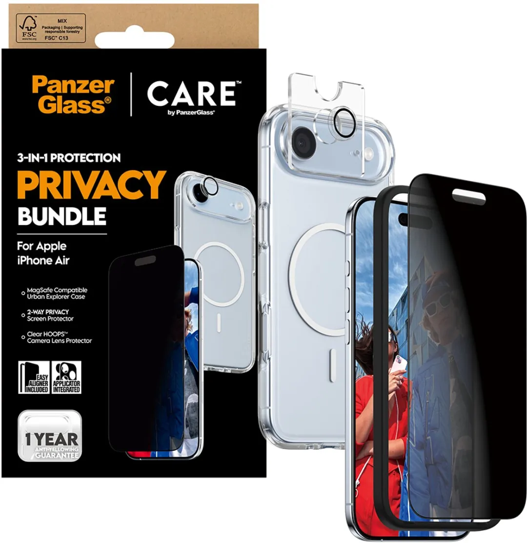 PanzerGlass CR33419 Beschermset iPhone Air - Doorzichtig zwart