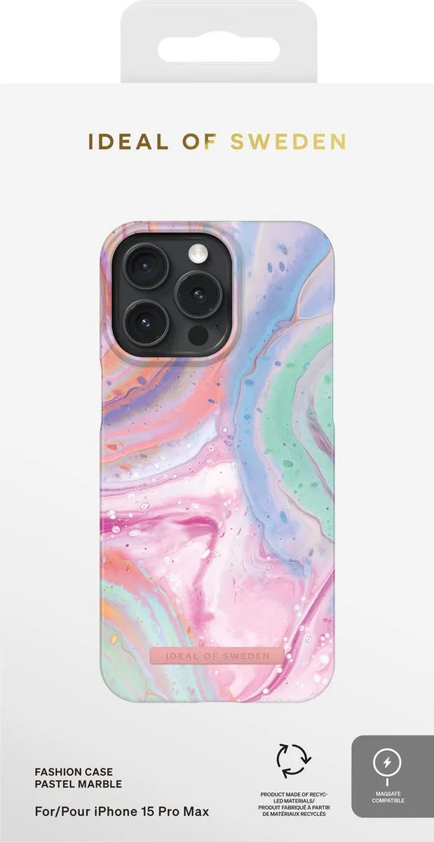 iDeal of Sweden iPhone 15 Pro Max Hoesje Pastel Marble MagSafe - afbeelding 3 van 6