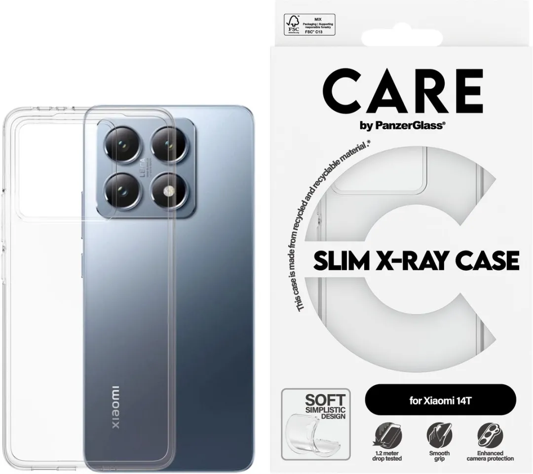 PanzerGlass CARE X-Ray Case Xiaomi 14T/Redmi Note 13 - CRRFAXRG58564 - Transparant
