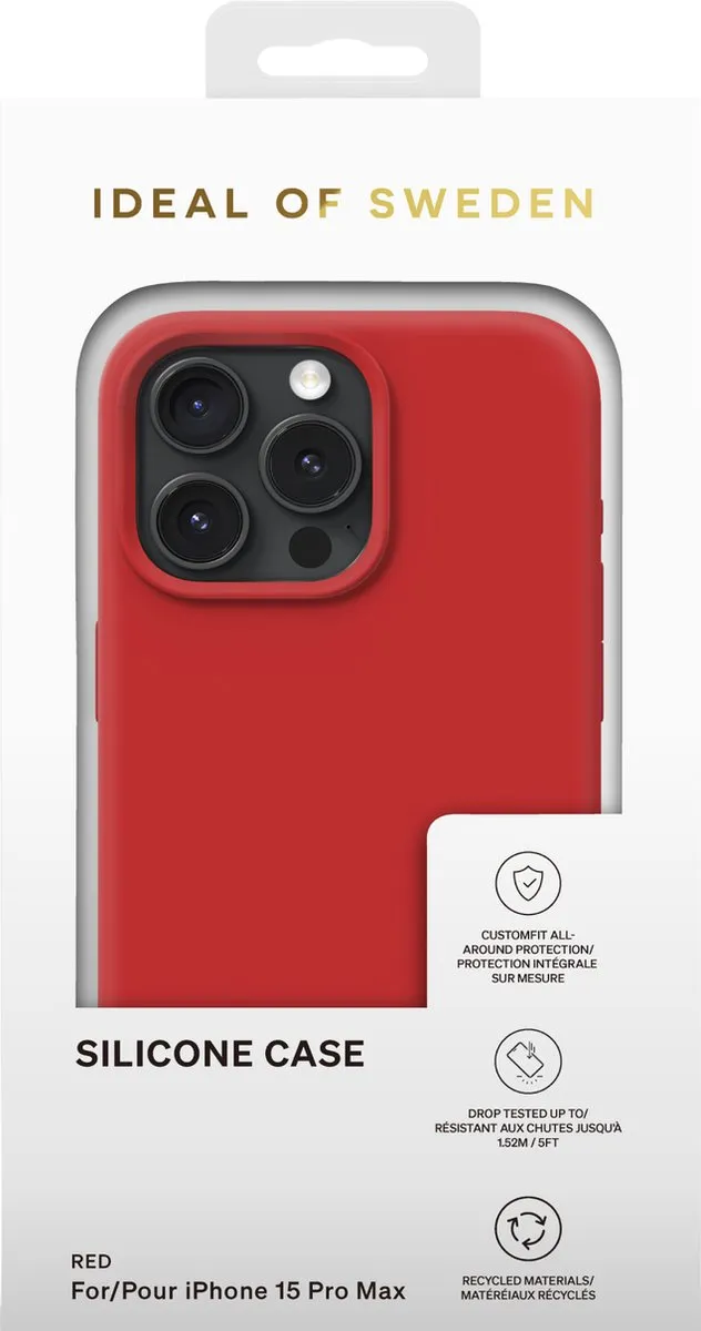 iDeal of Sweden iPhone 15 Pro Max Silicone Hoes - Rood - IDSICMS-I2361-83 - afbeelding 5 van 5