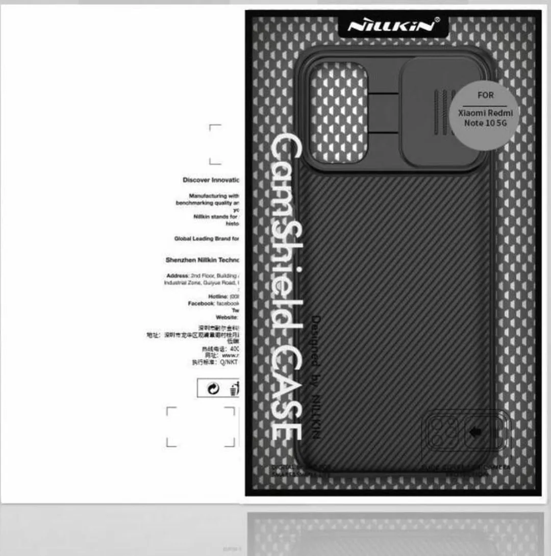 Nillkin CamShield Xiaomi Redmi Note 10 5G/Poco M3 Pro Hoesje - Zwart - afbeelding 3 van 6