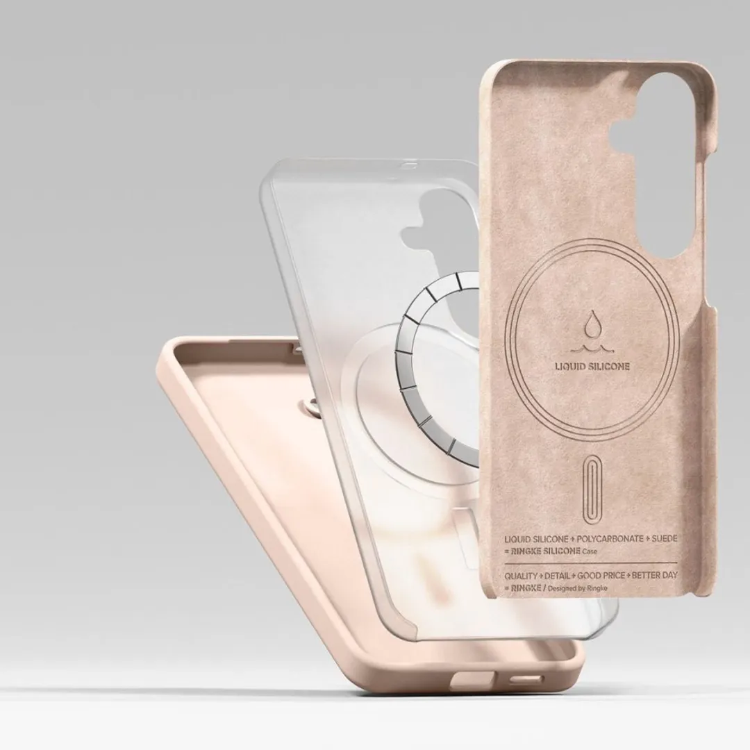 Ringke Siliconen MagSafe Hoesje S25+ - Transparent
