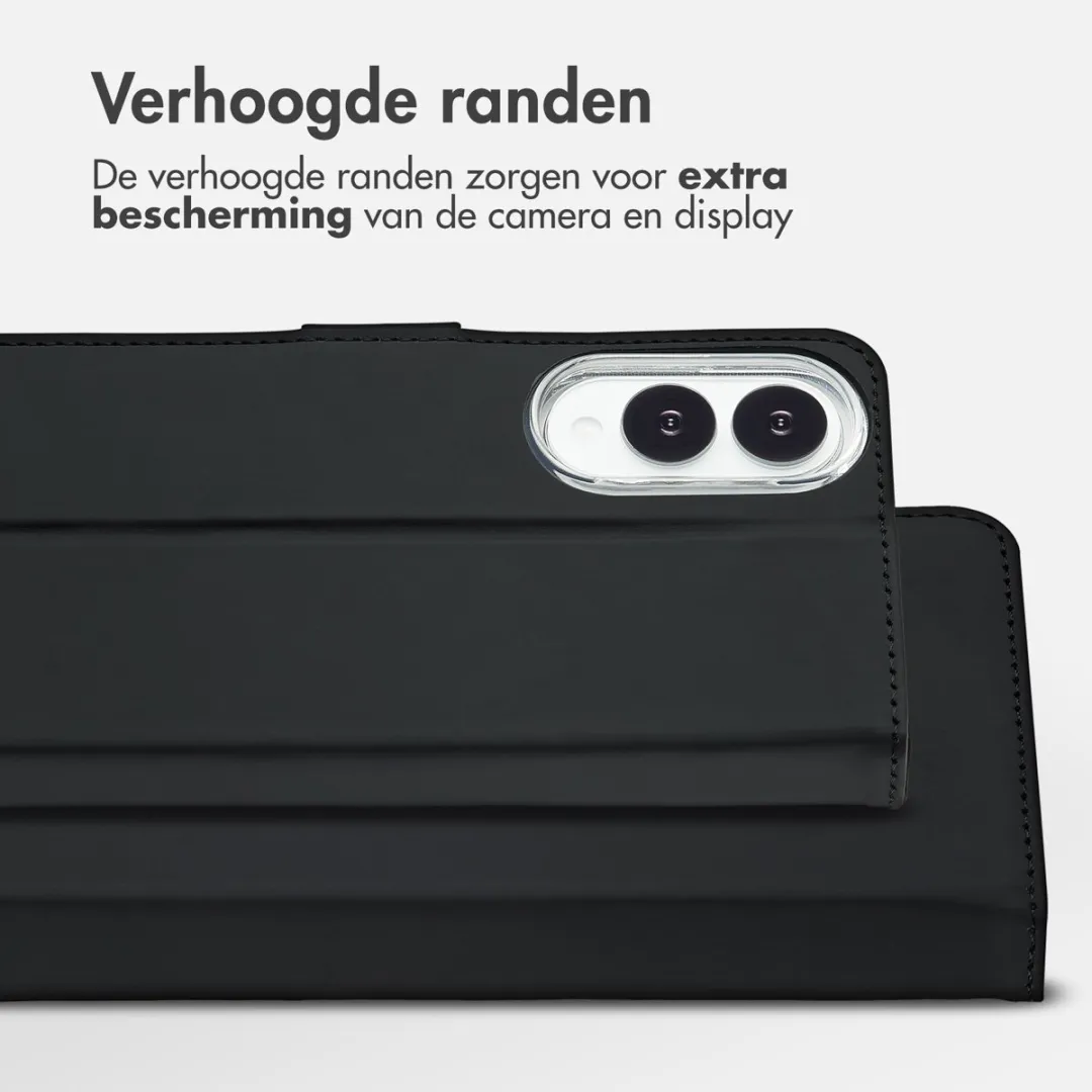 Accezz Hoesje Samsung Galaxy S25 Edge - Wallet 3 Pasjes - Zwart