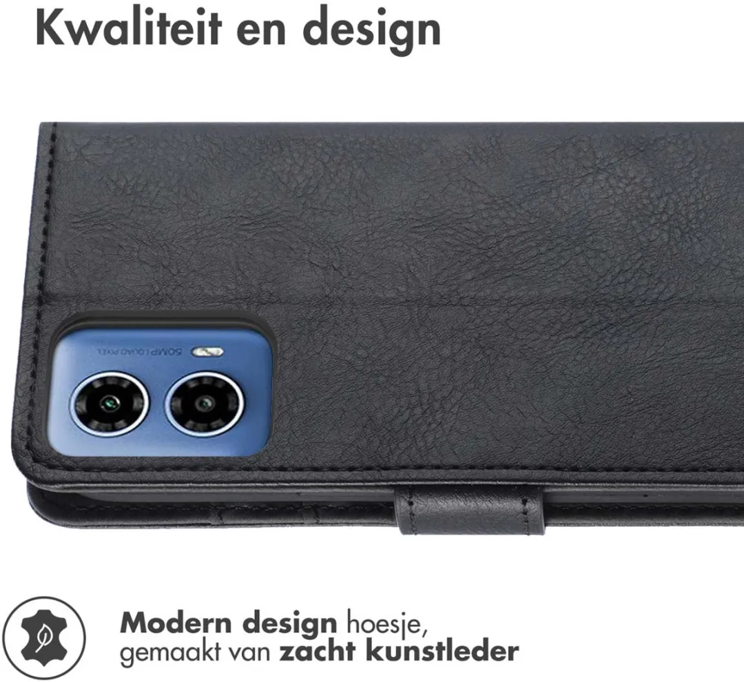 Imoshion Hoesje Motorola Moto G34 - 3 Pasjes - Zwart