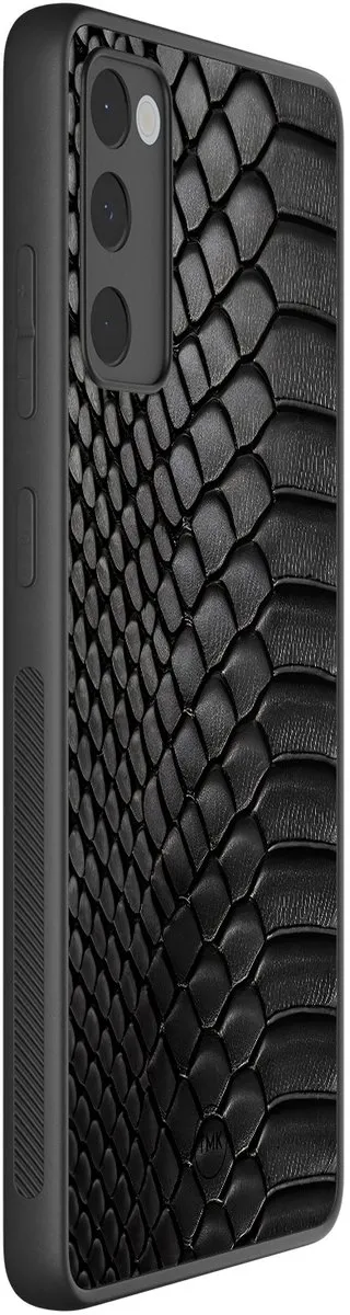 Casevibes S/S20FE/B/019 Hoesje Samsung Galaxy S20 FE - Zwart - Slangenprint