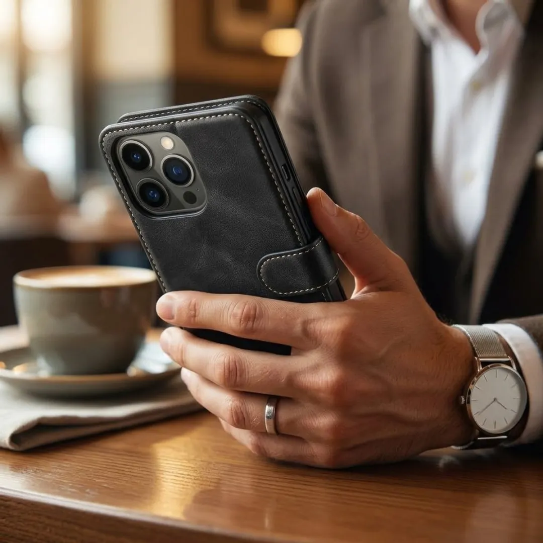NUVEX Wallet Case iPhone 16 Pro Max - Zwart