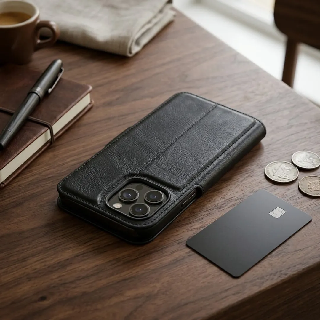 NUVEX Wallet Case iPhone 16 Pro Max - Zwart