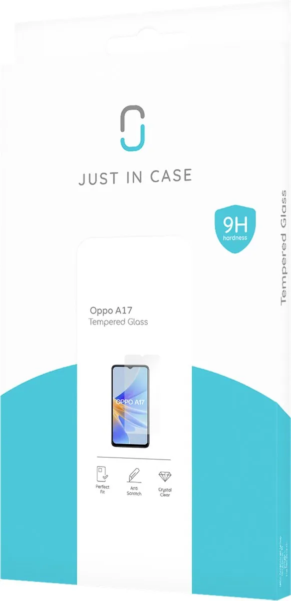 Just in Case Cazy Screenprotector OPPO A17 - Gehard Glas