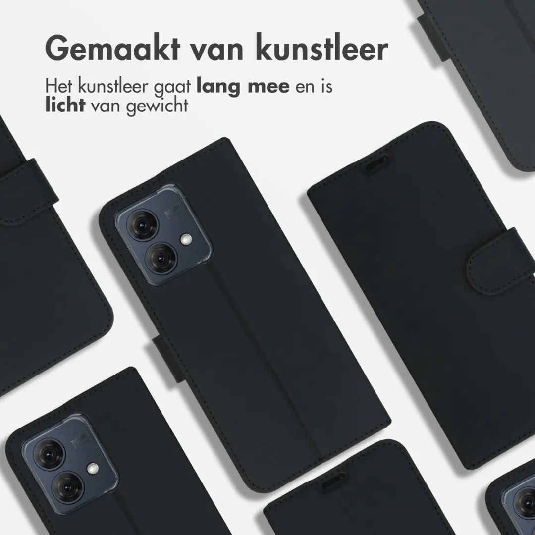 Accezz Hoesje Motorola Moto G84 Wallet Softcase - 3 Pasjes - Zwart