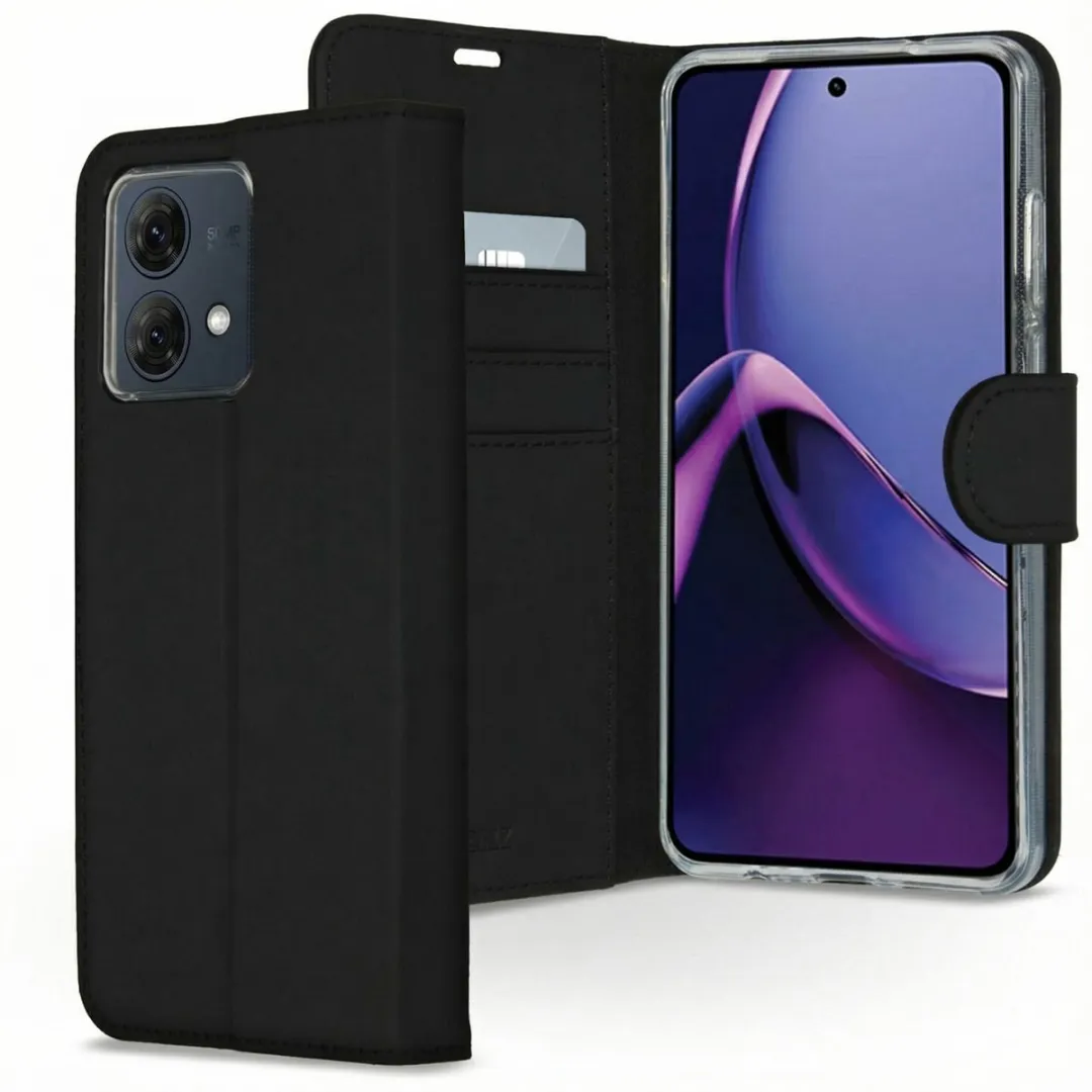 Accezz Hoesje Motorola Moto G84 Wallet Softcase - 3 Pasjes - Zwart
