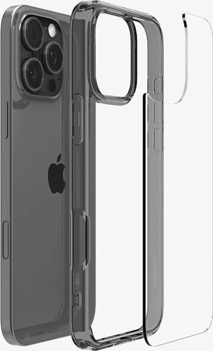 Spigen Ultra Hybrid Hoesje iPhone 16 Pro - Grijs/Transparant
