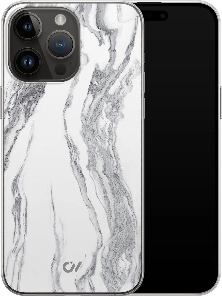 Casevibes Hoesje iPhone 14 Pro Max A/14PM/UV/032 - Marble Ivory