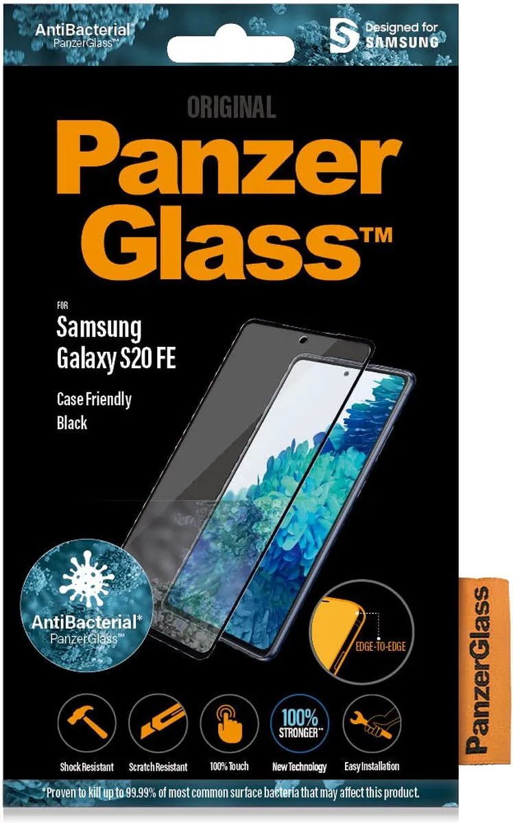 PanzerGlass Screen Protector BULK7243 - Samsung Galaxy S20 FE - Zwart