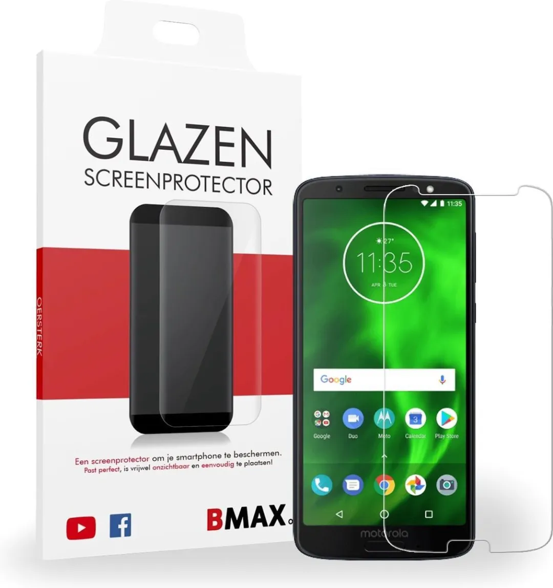 BMAX BM-71974353 Glazen Screenprotector Motorola Moto G6