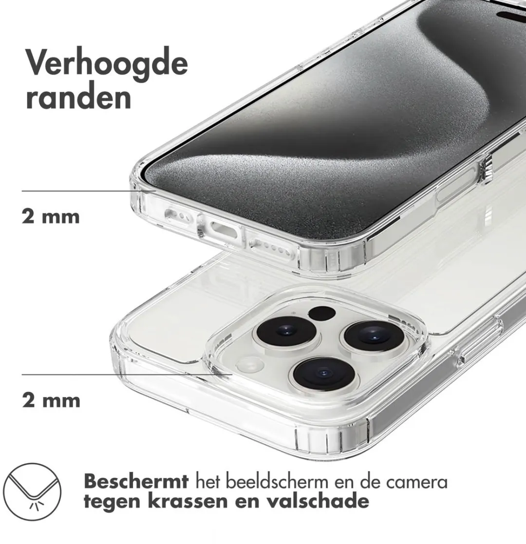 Accezz Xtreme Impact Backcover 2.0 iPhone 16 Pro Hoesje - Transparant