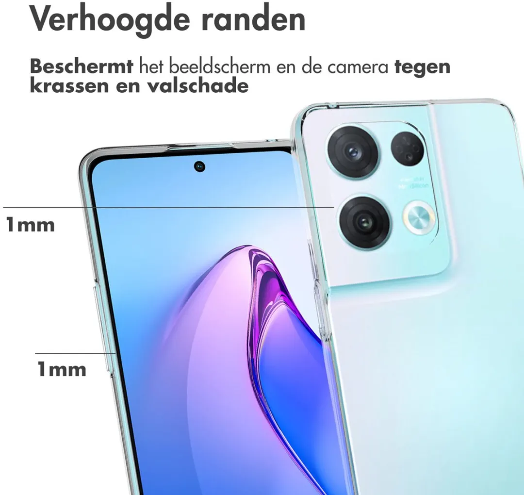 Accezz Hoesje Oppo Reno 8 Pro 5G - Transparant