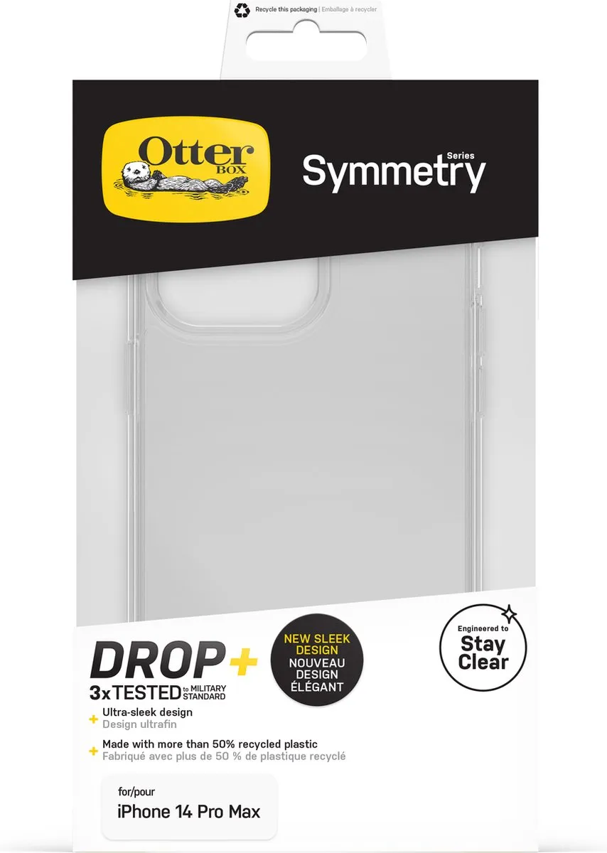 OtterBox Symmetry Clear Case 77-88648 - iPhone 14 Pro Max - Transparant