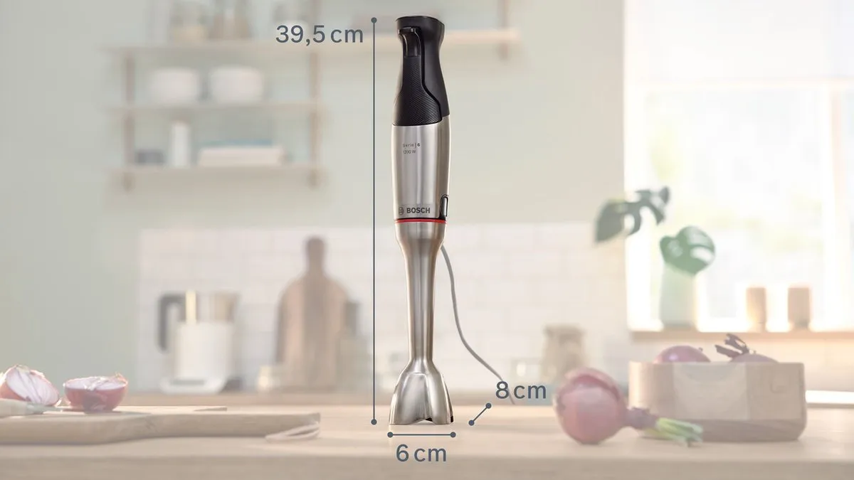 Bosch Serie 6 MSM6M8X1 ErgoMaster Staafmixer - 1200W - Roestvrijstaal