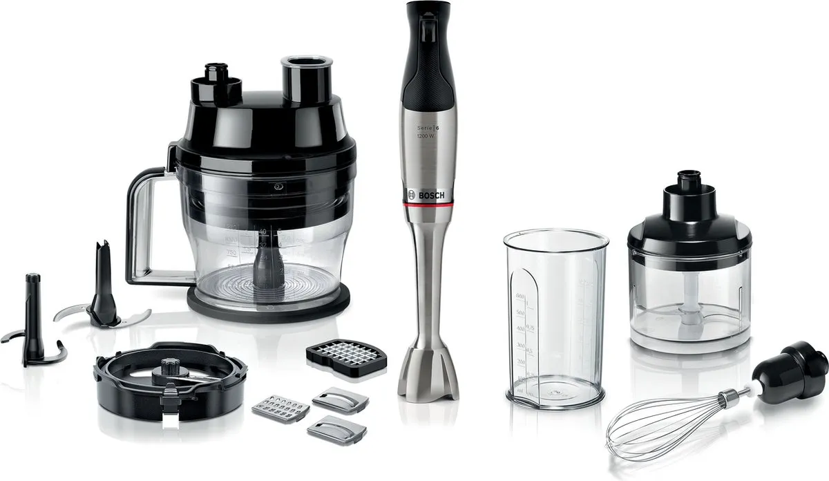 Bosch Serie 6 MSM6M8X1 ErgoMaster Staafmixer - 1200W - Roestvrijstaal