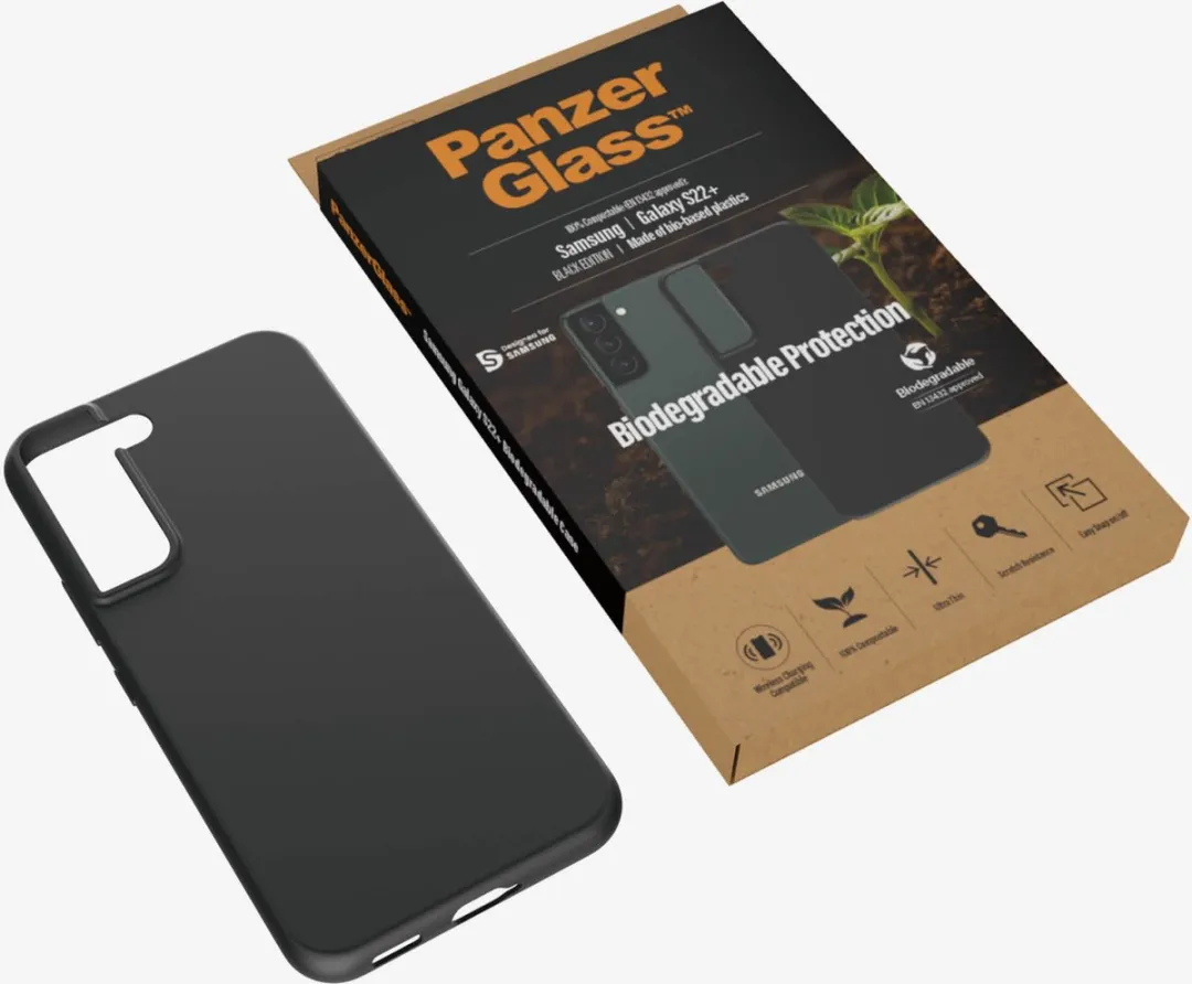 PanzerGlass Biodegradable Hoes Samsung Galaxy S22+ - Zwart - afbeelding 6 van 6
