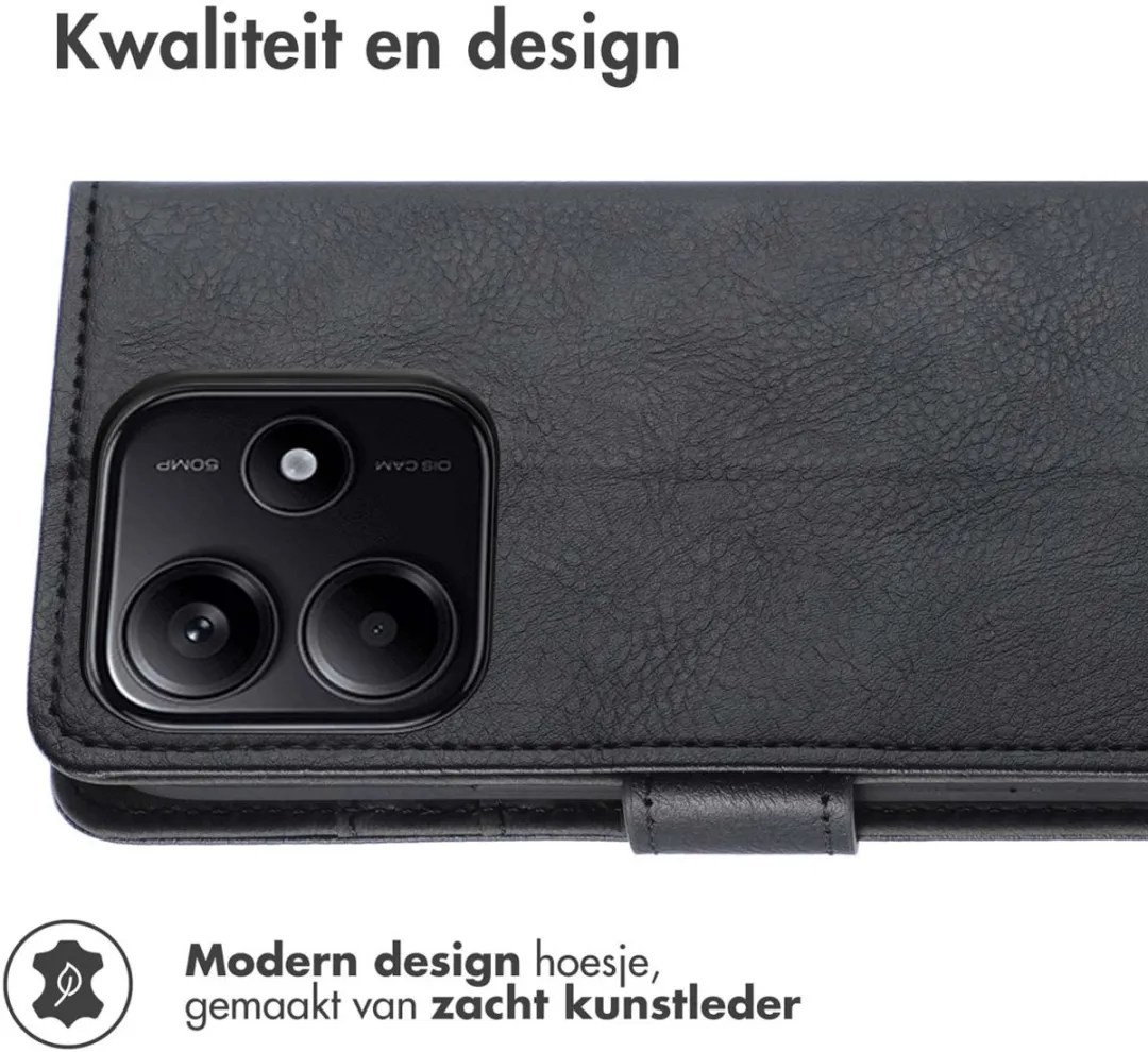 Imoshion Hoesje Xiaomi Redmi Note 14 5G - 3 Pasjes - Zwart