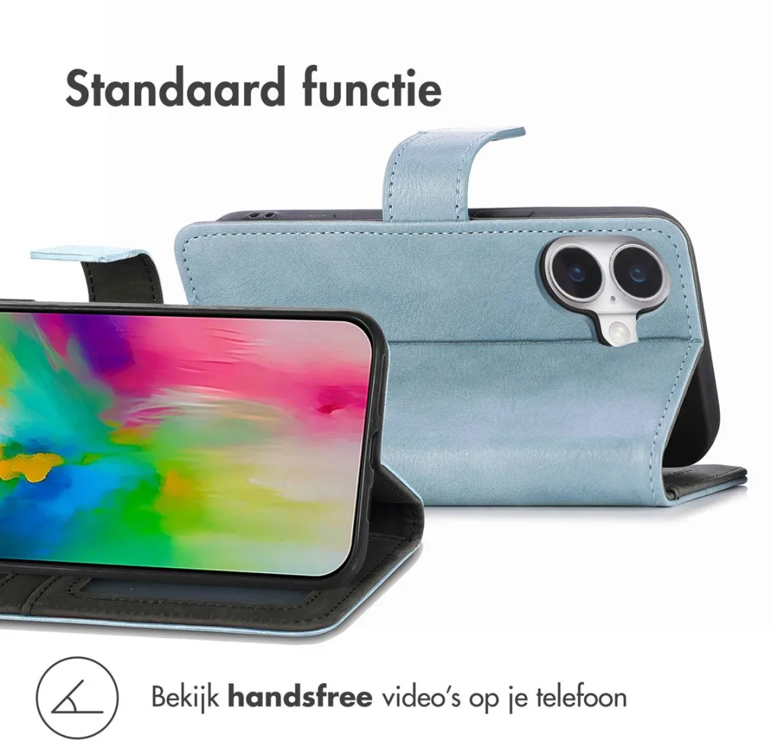 Imoshion Hoesje Apple iPhone 16 - 3 Pasjes Lichtblauw