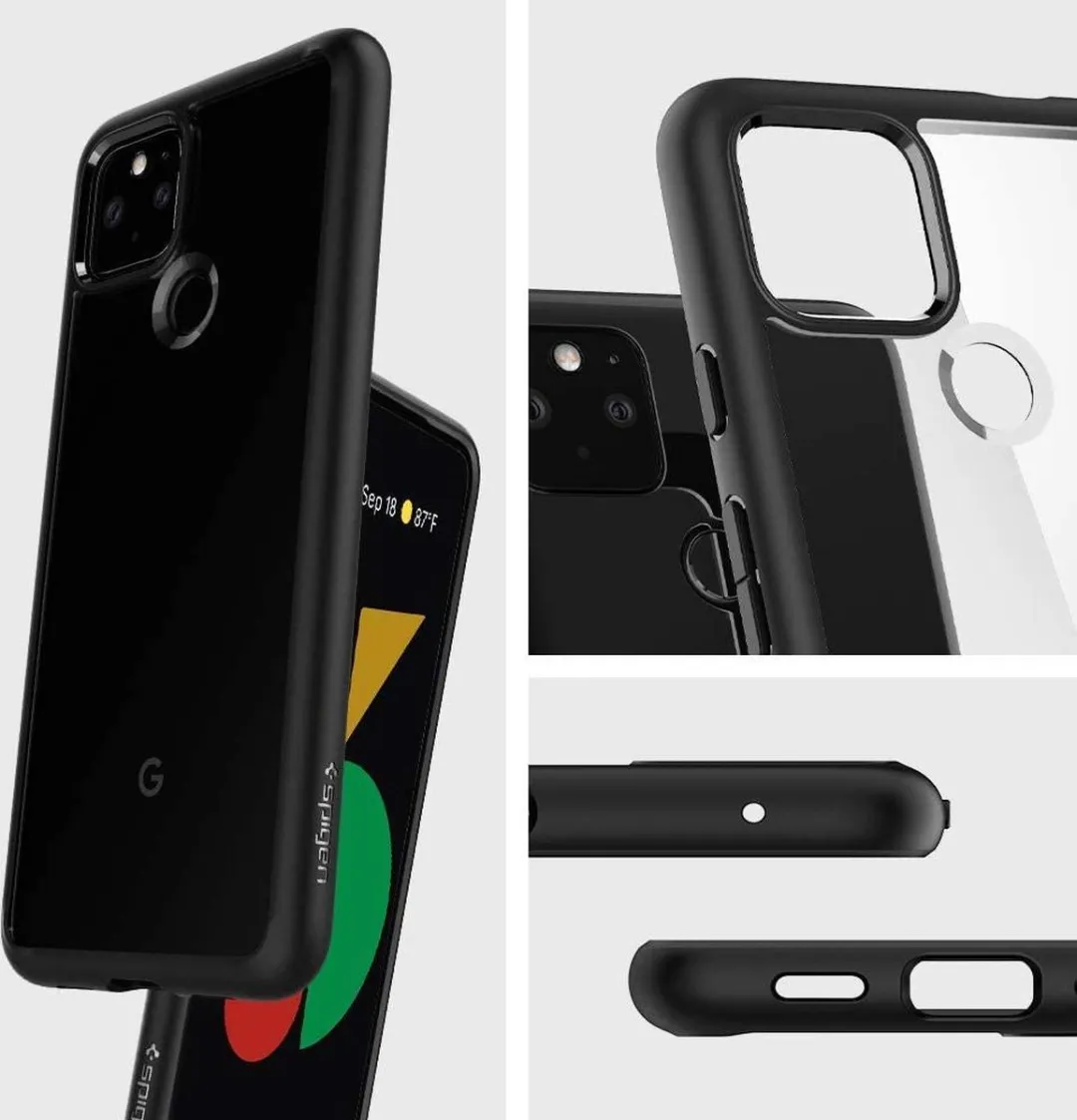 Spigen Ultra Hybrid Hoesje ACS01882 - Pixel 4a 5G - Zwart