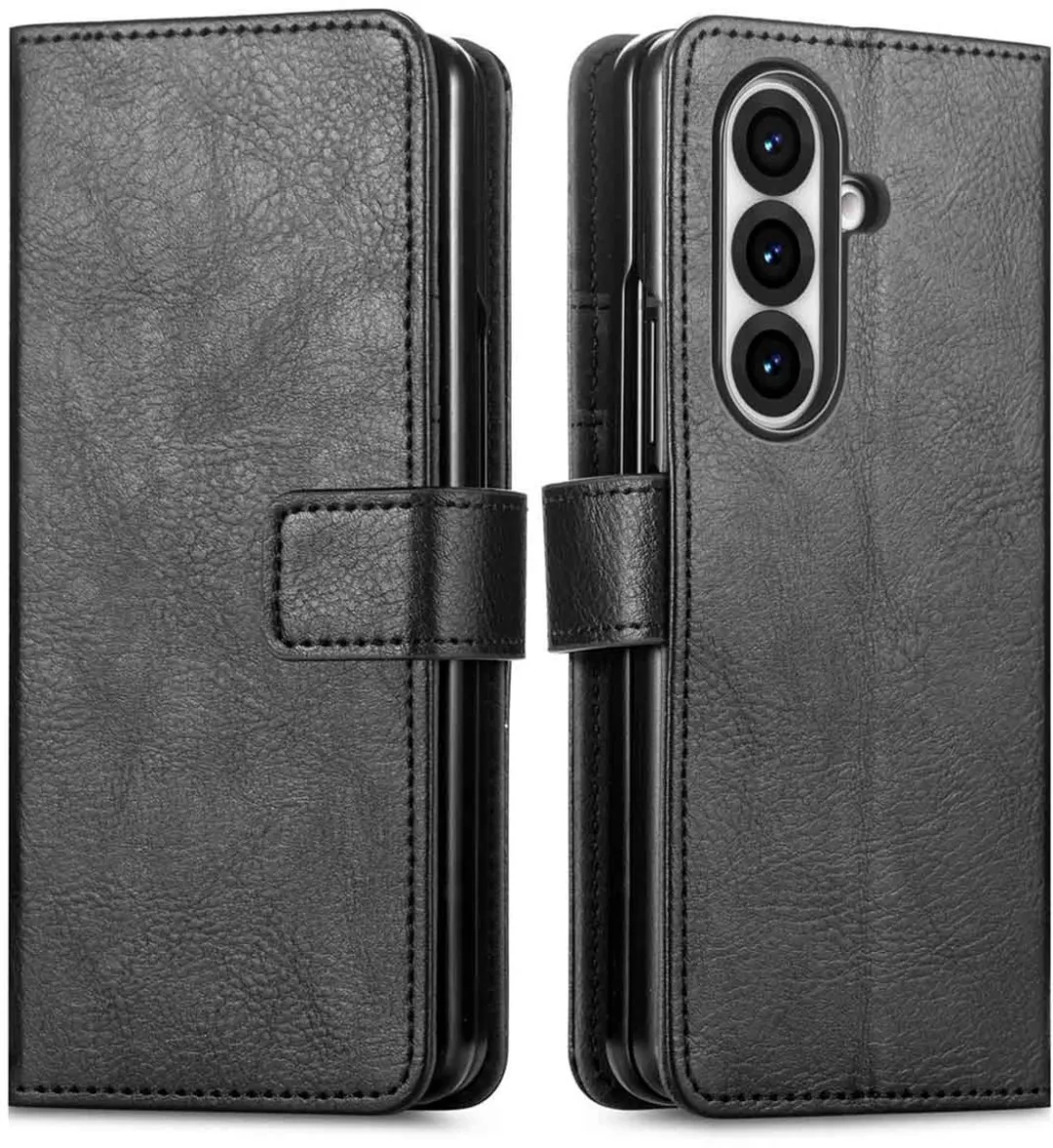 imoshiion Hoesje Samsung Galaxy Z Fold 7 - 3 Pasjes - Zwart