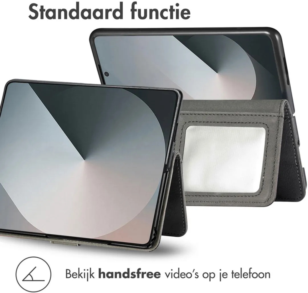 imoshiion Hoesje Samsung Galaxy Z Fold 7 - 3 Pasjes - Zwart