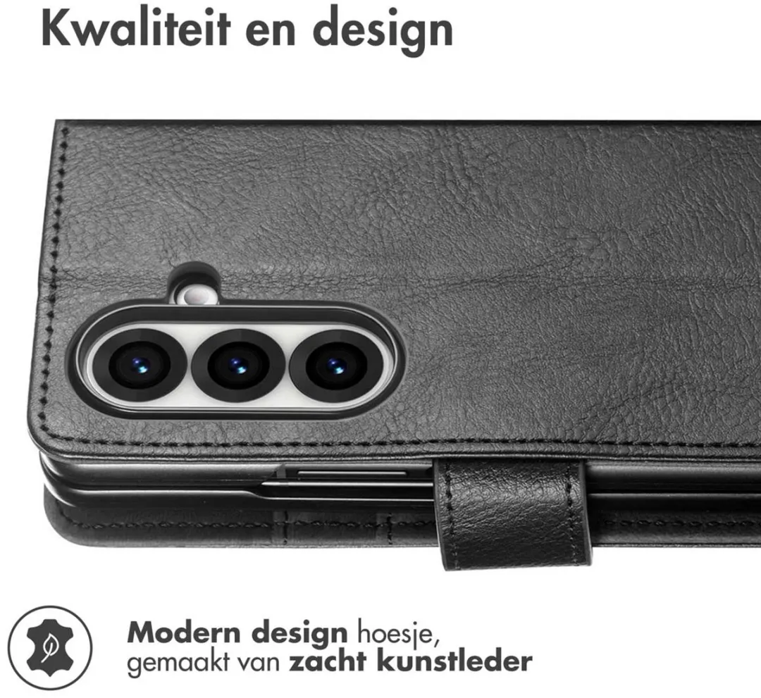imoshiion Hoesje Samsung Galaxy Z Fold 7 - 3 Pasjes - Zwart