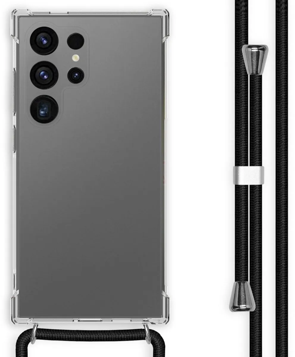 Imoshion Hoesje Samsung Galaxy S24 Ultra - Backcover met koord - Zwart