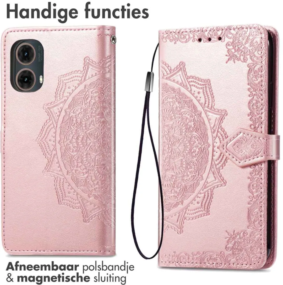 Imoshion Hoesje Motorola Moto G85 Rosé Goud - 3 Pasjes