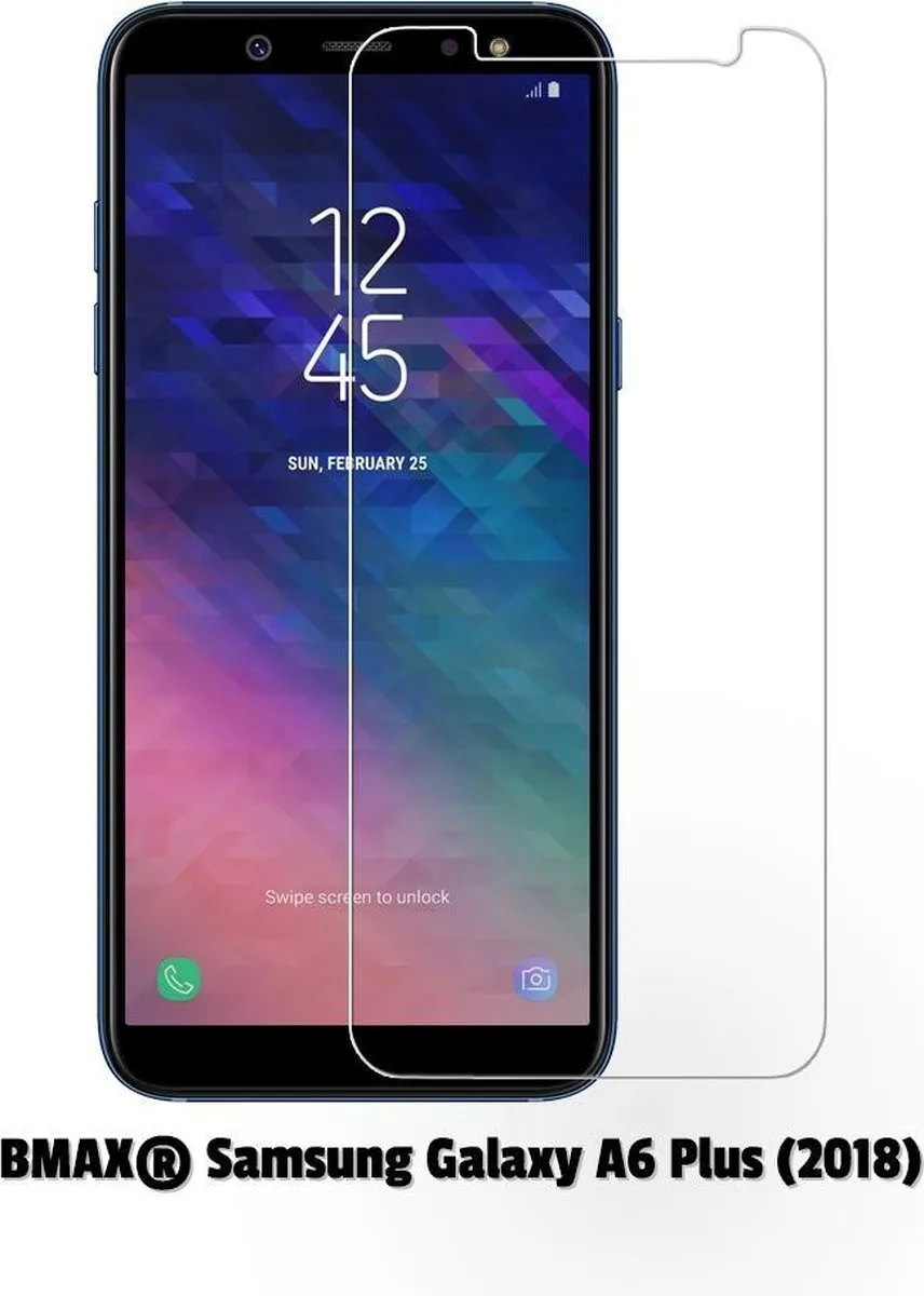 BMAX BM-71974356 Glazen Screenprotector - Samsung Galaxy A6+ - 2 Stuks