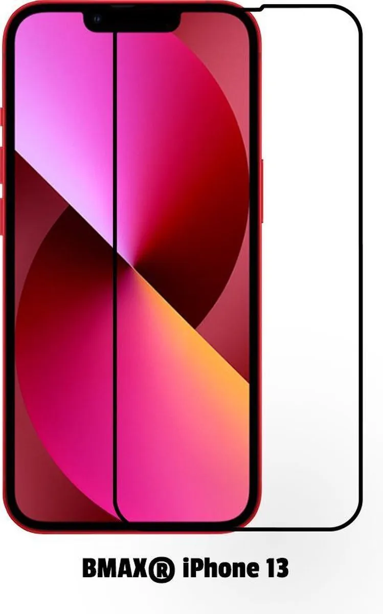 BMAX iPhone 13 Screenprotector 2 Stuks - Full Cover Zwart