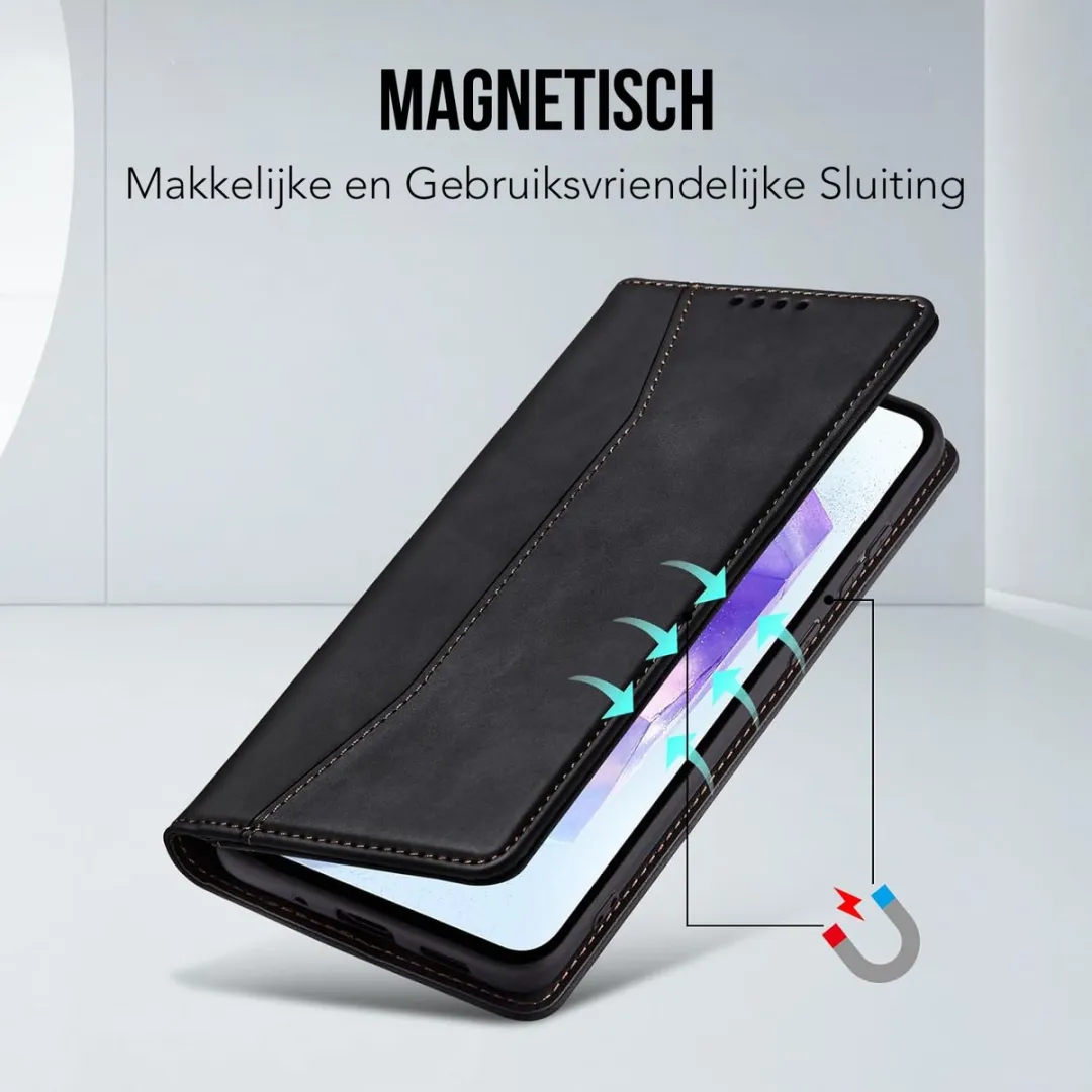 NUVEX Hoesje Samsung Galaxy A55 Pasjeshouder - 2 Stuks - Zwart