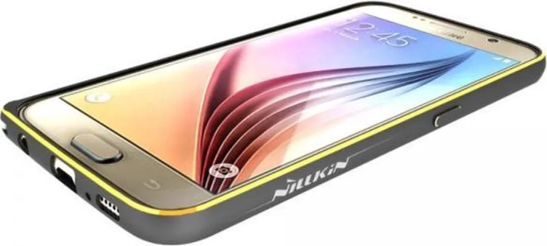 Nillkin Gothic Metal Bumper Samsung Galaxy S6 - Donkergrijs - afbeelding 4 van 6