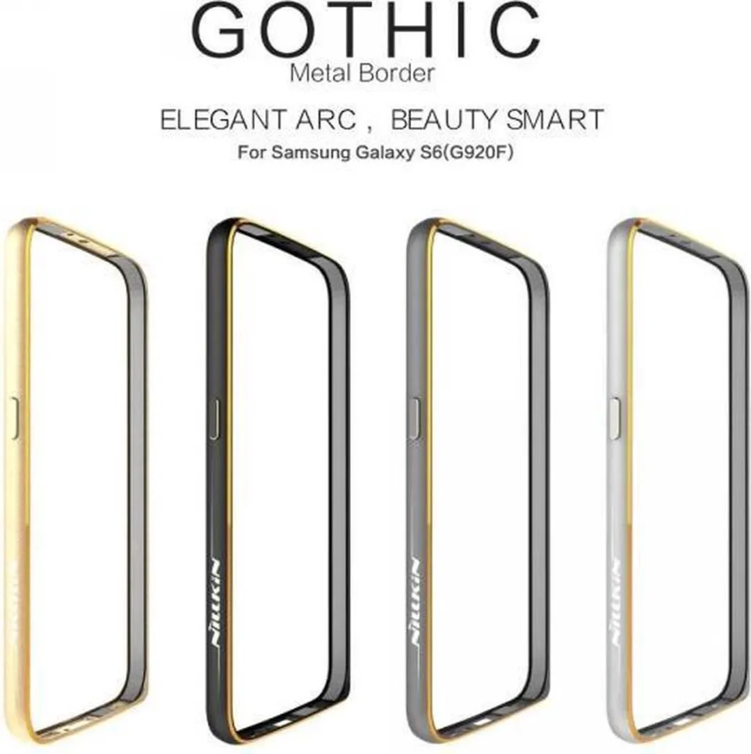 Nillkin Gothic Metal Bumper Samsung Galaxy S6 - Donkergrijs - afbeelding 6 van 6